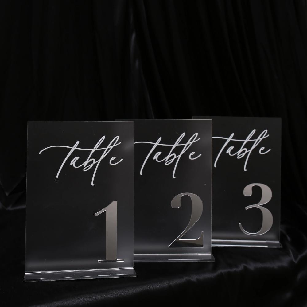 Julia Table Numbers - Silver