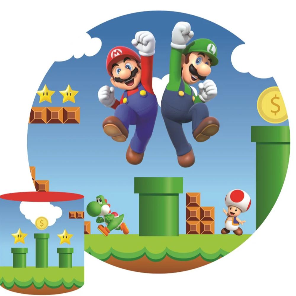 Super Mario Round Backdrop package