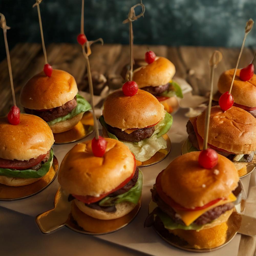 Mini Beef Burgers –  Event Catering (halal Available)