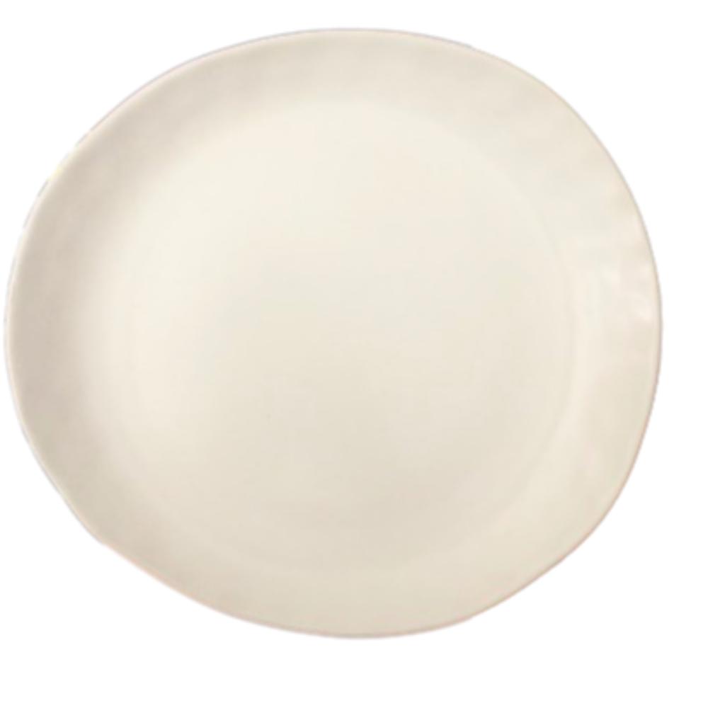White irregular dinner plate
