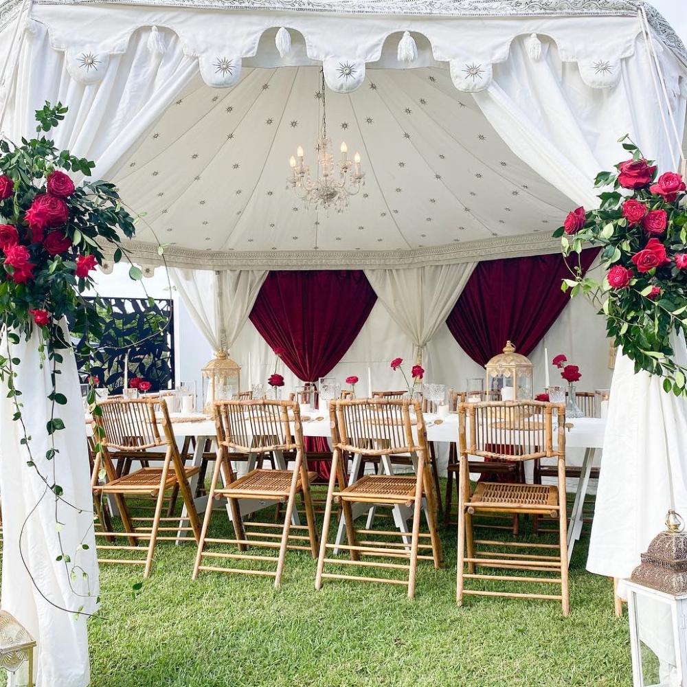 5m Luxury Pavilion Marquee Hire  with weights (non peg in option)