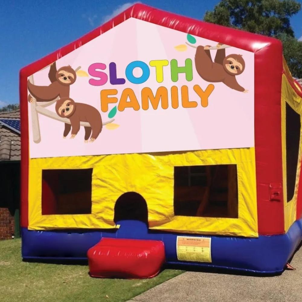 Sloth Medium Banner Jumping Castle