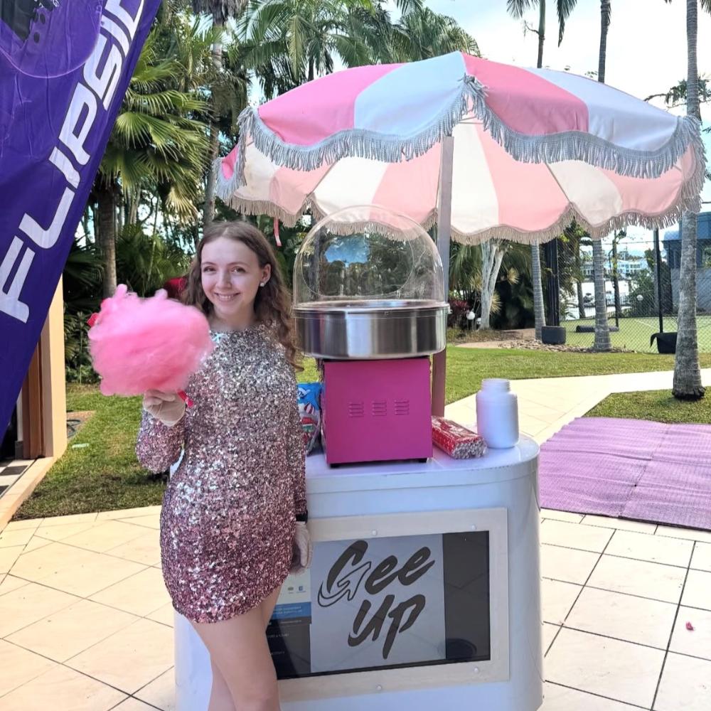 Fairy Floss Cart Hire with Attendant and Ingredients