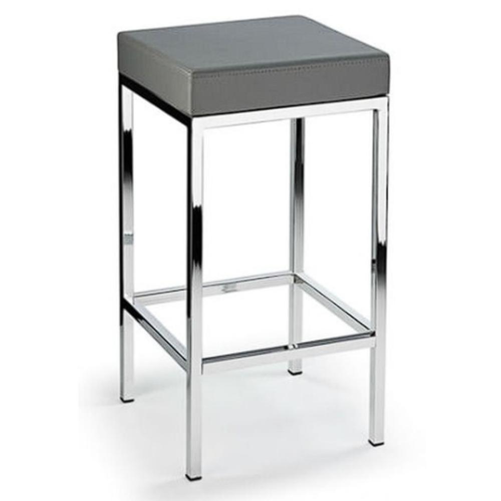 Stool - Padded Seat with Chrome Legs
