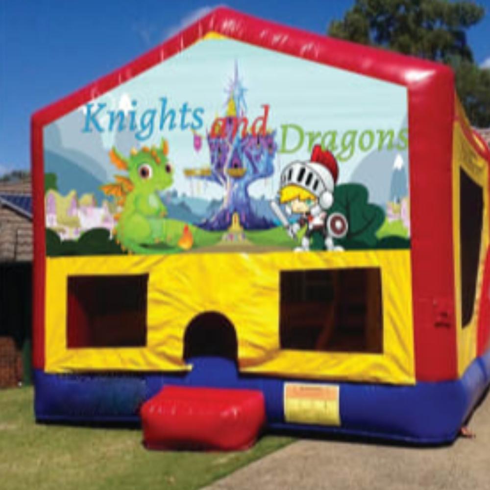 Knights and Dragons Medium Banner Jumping Castle