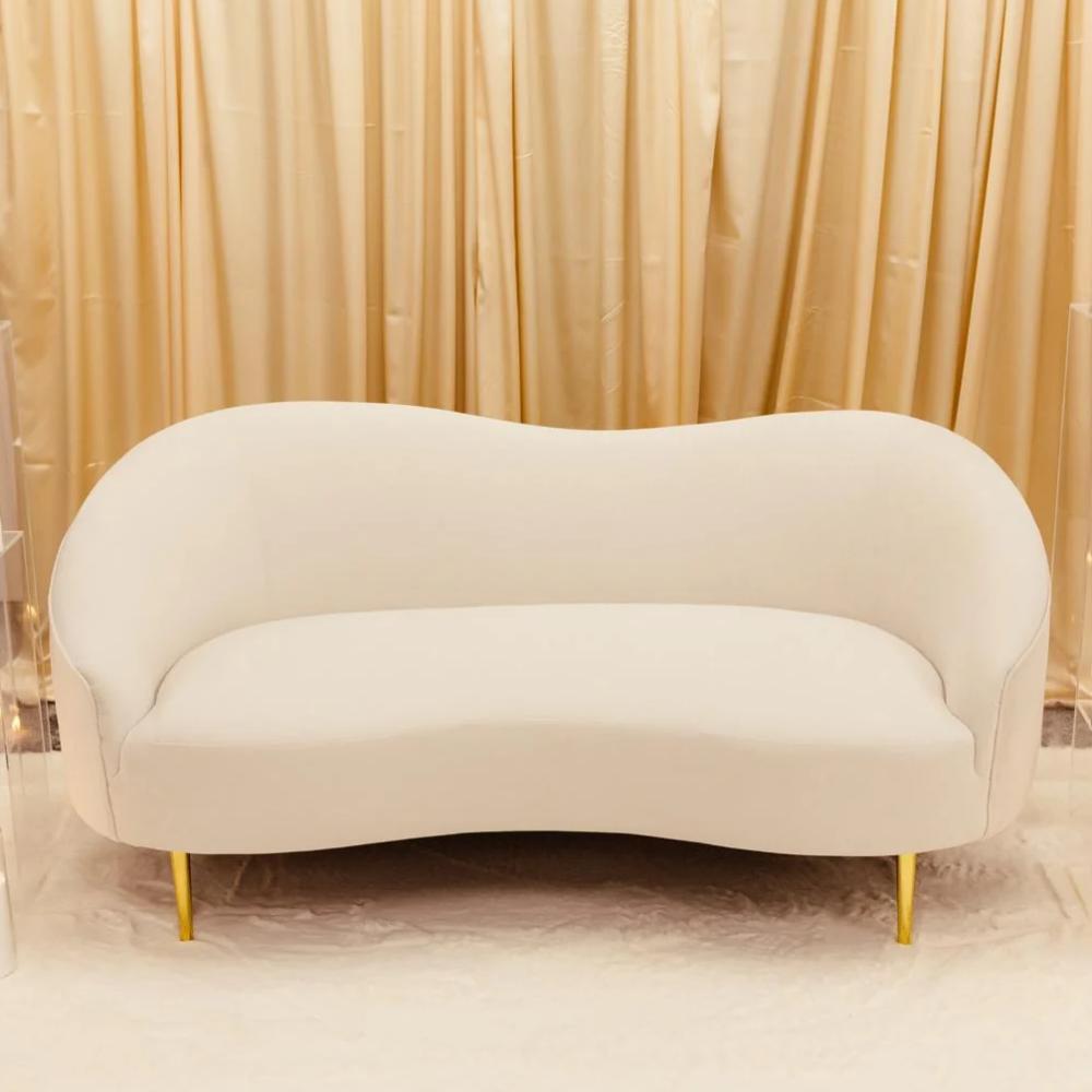2-Seater Velvet Chaise Lounge