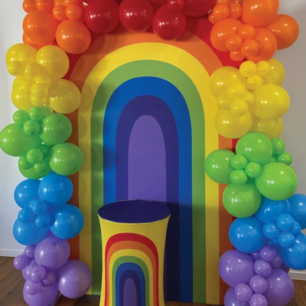 Bright Rainbow Arch Backdrop package