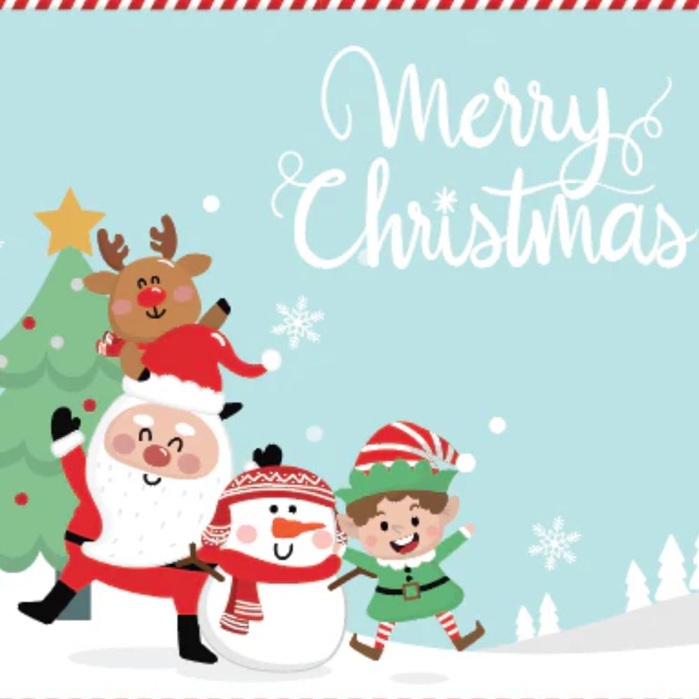 Merry Christmas Rectangle Backdrop