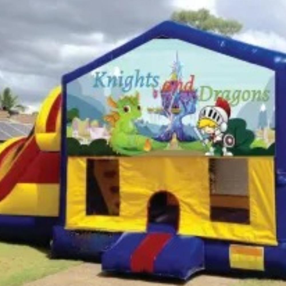 Knights and Dragons Large Banner Jumping Castle