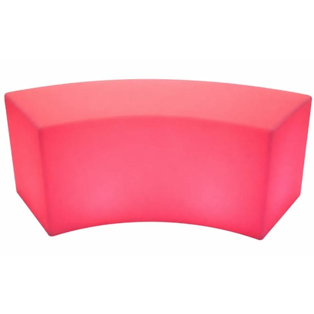 LED Table - Curved Bench Illuminated Glow