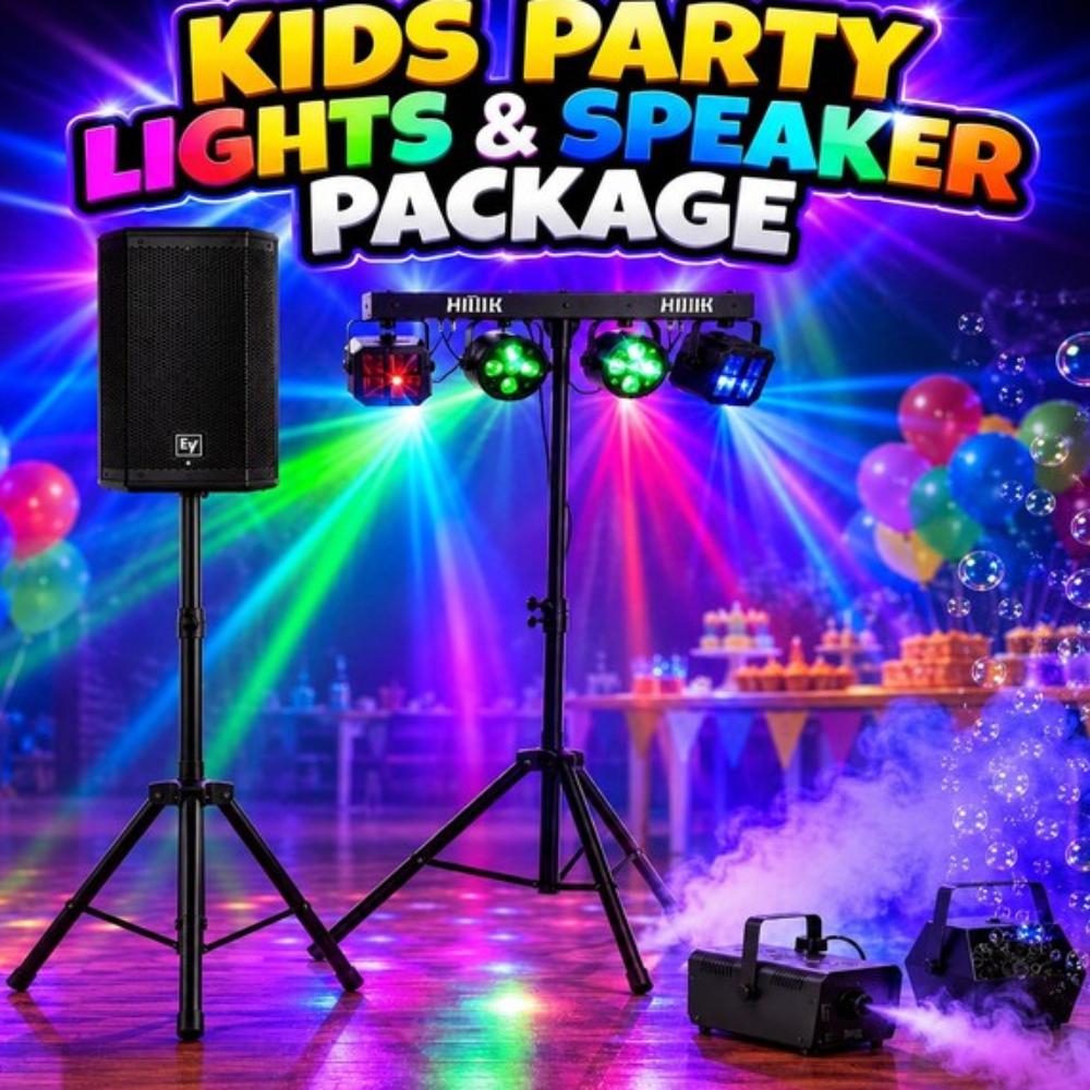 Kids party lights and speaker package