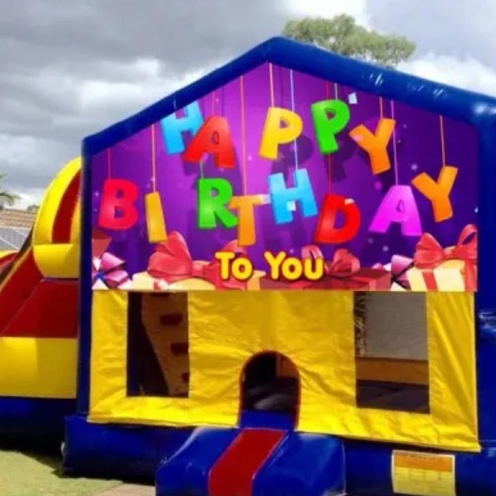 Happy Birthday Large Banner Jumping Castle