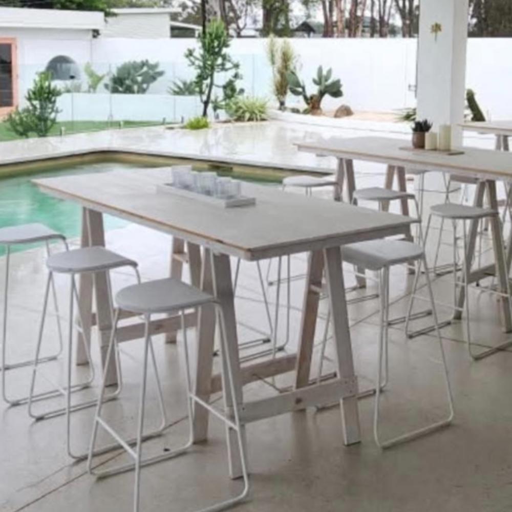 Timber top bar stool