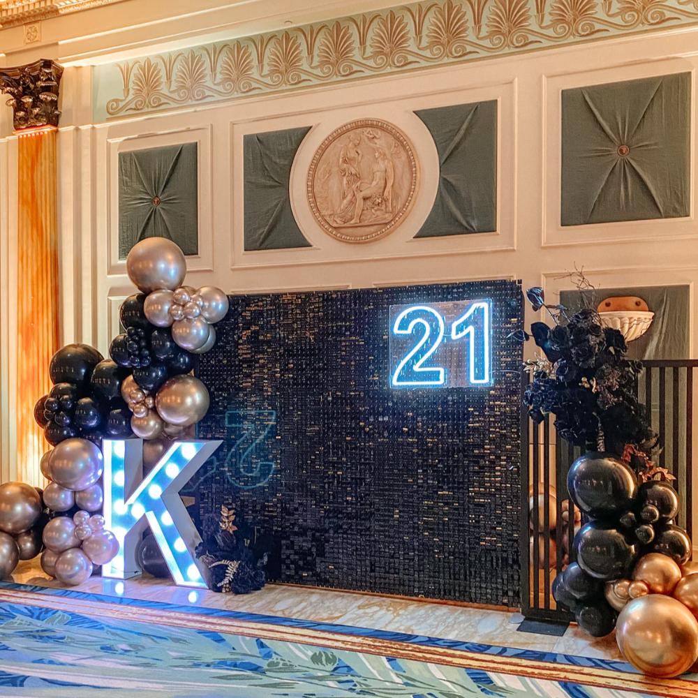 Black Shimmer Wall Backdrop