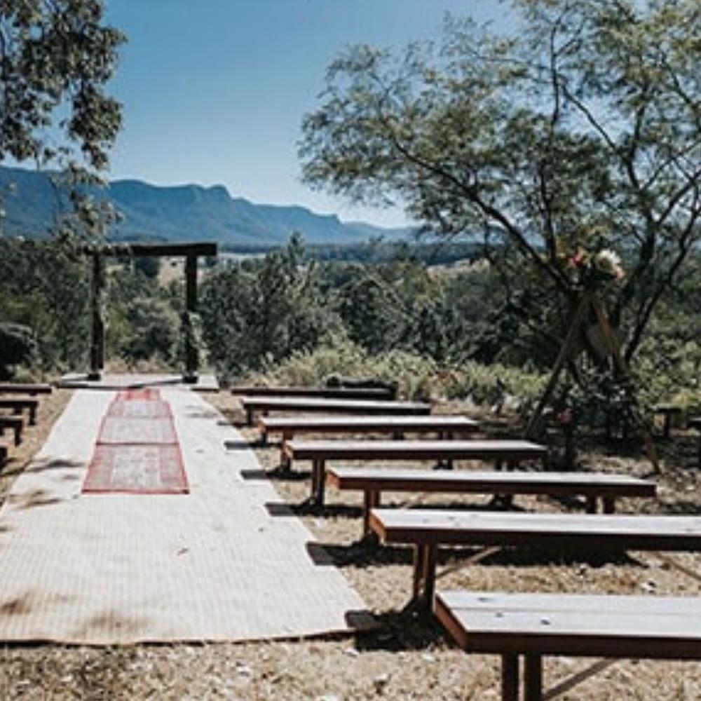 Rustic Timber Bench Seats