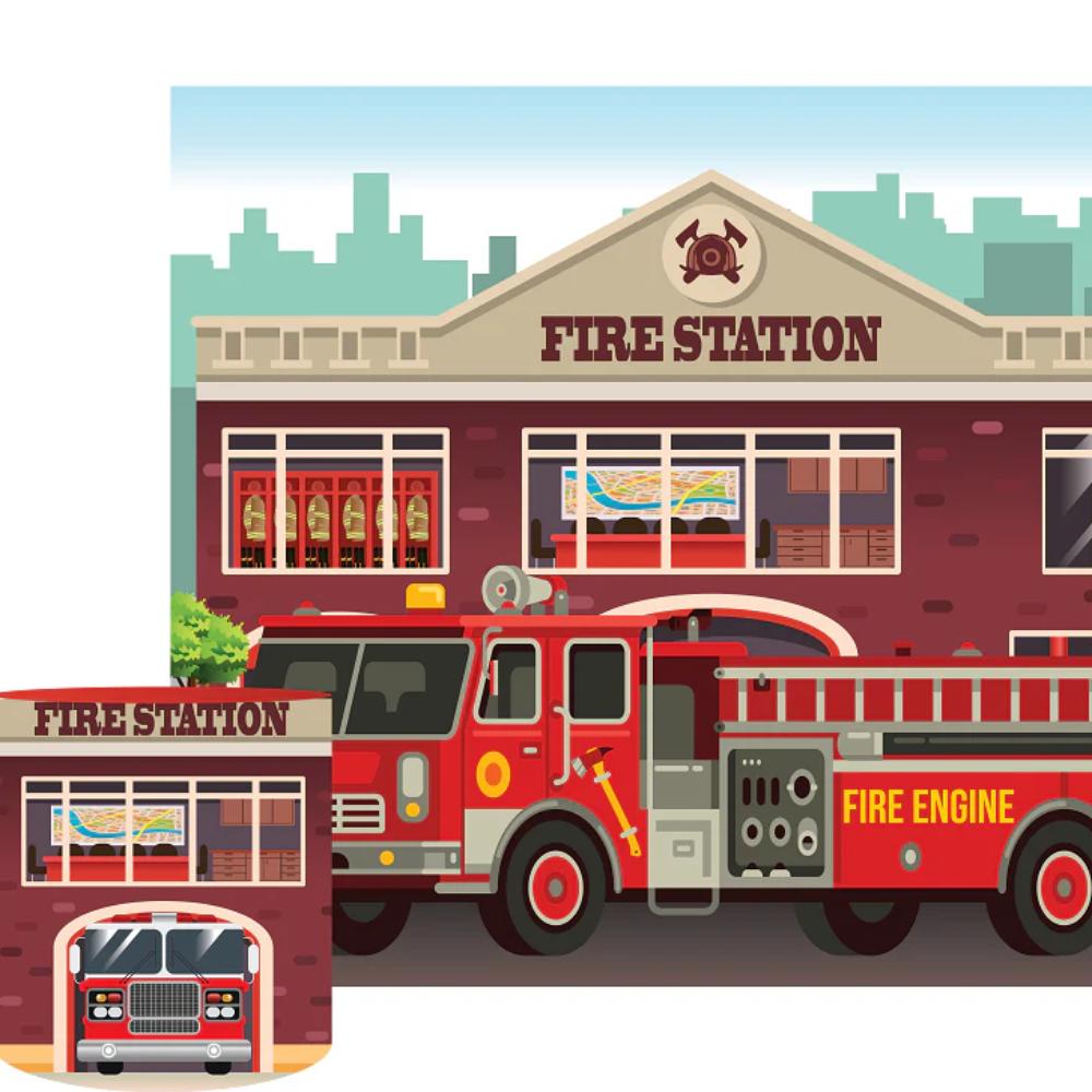 Fire Station Rectangle Backdrop Package