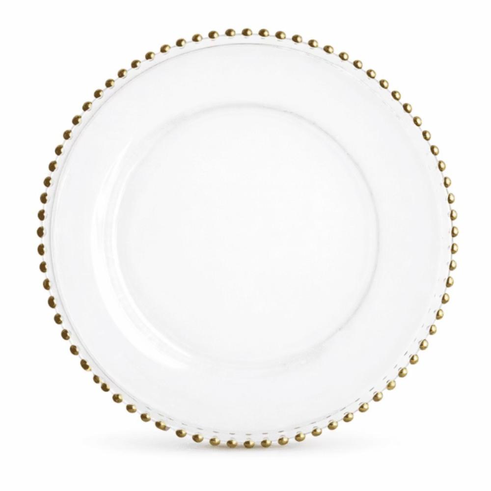 Gold Beaded Charger Plate