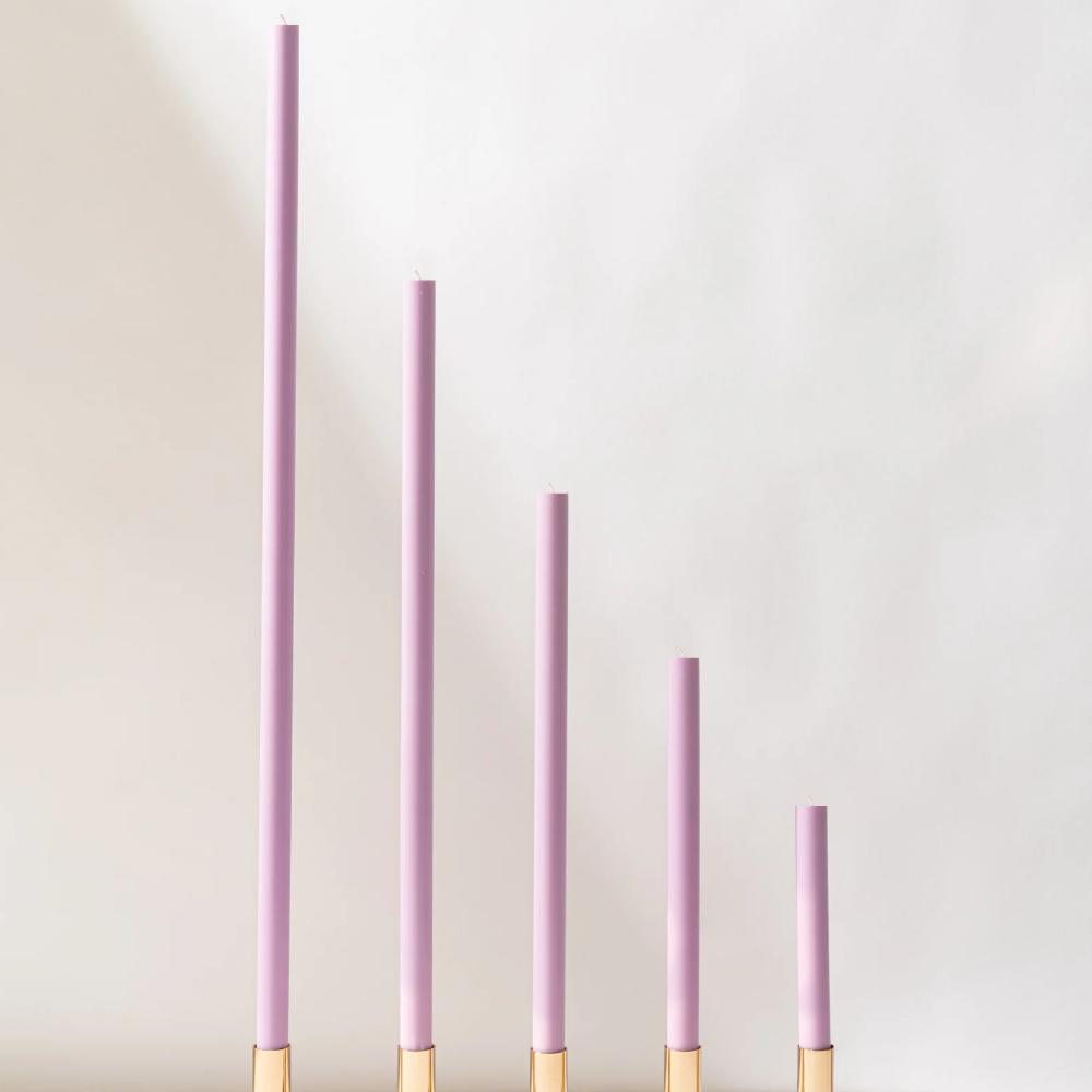 Wisteria Purple Cathedral Candles - 25cm - PAIR