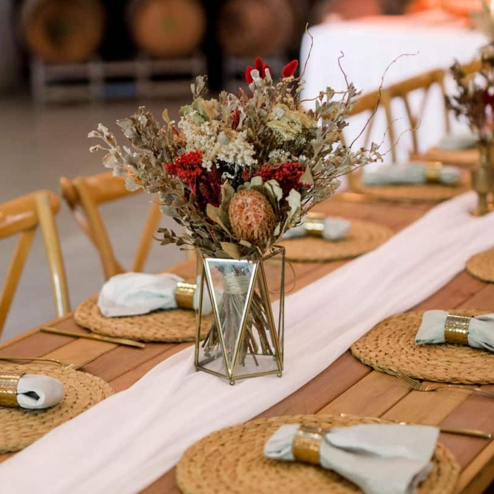 Gold Geometric Centerpieces