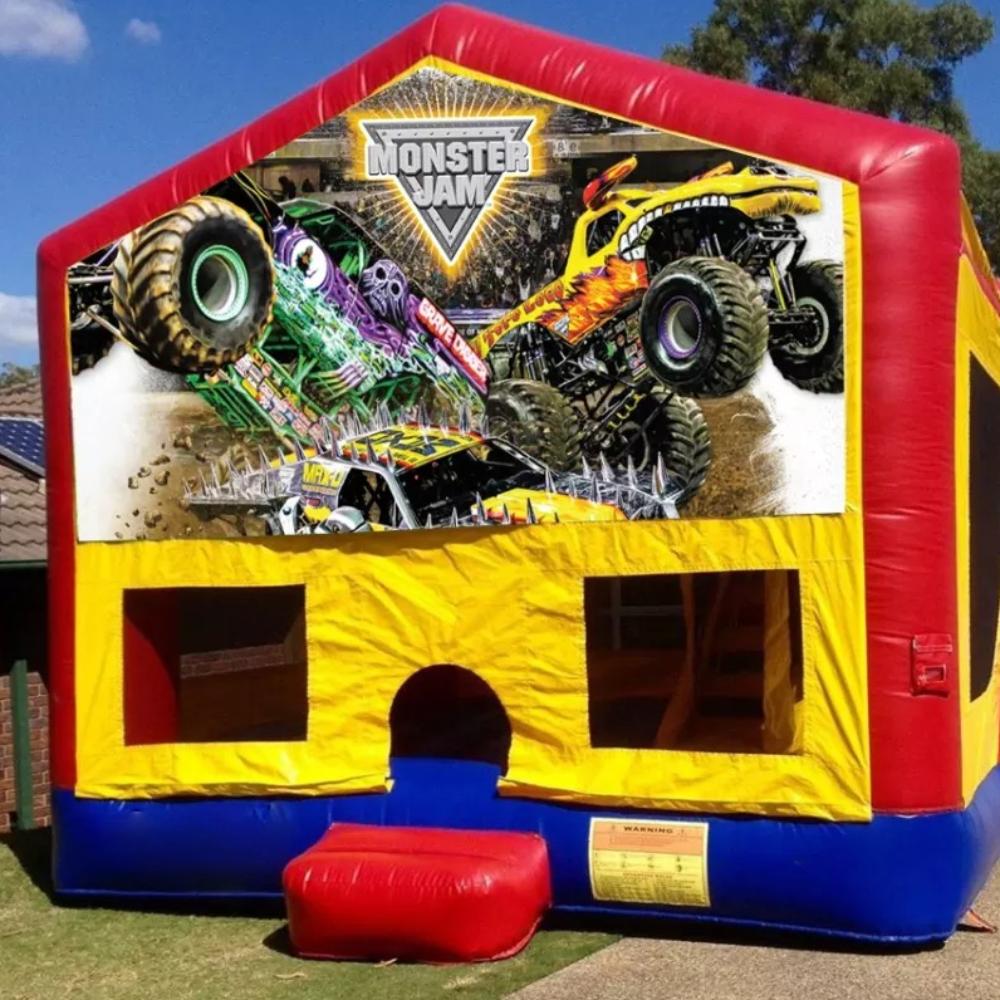 Monster Trucks Medium Banner Jumping Castle