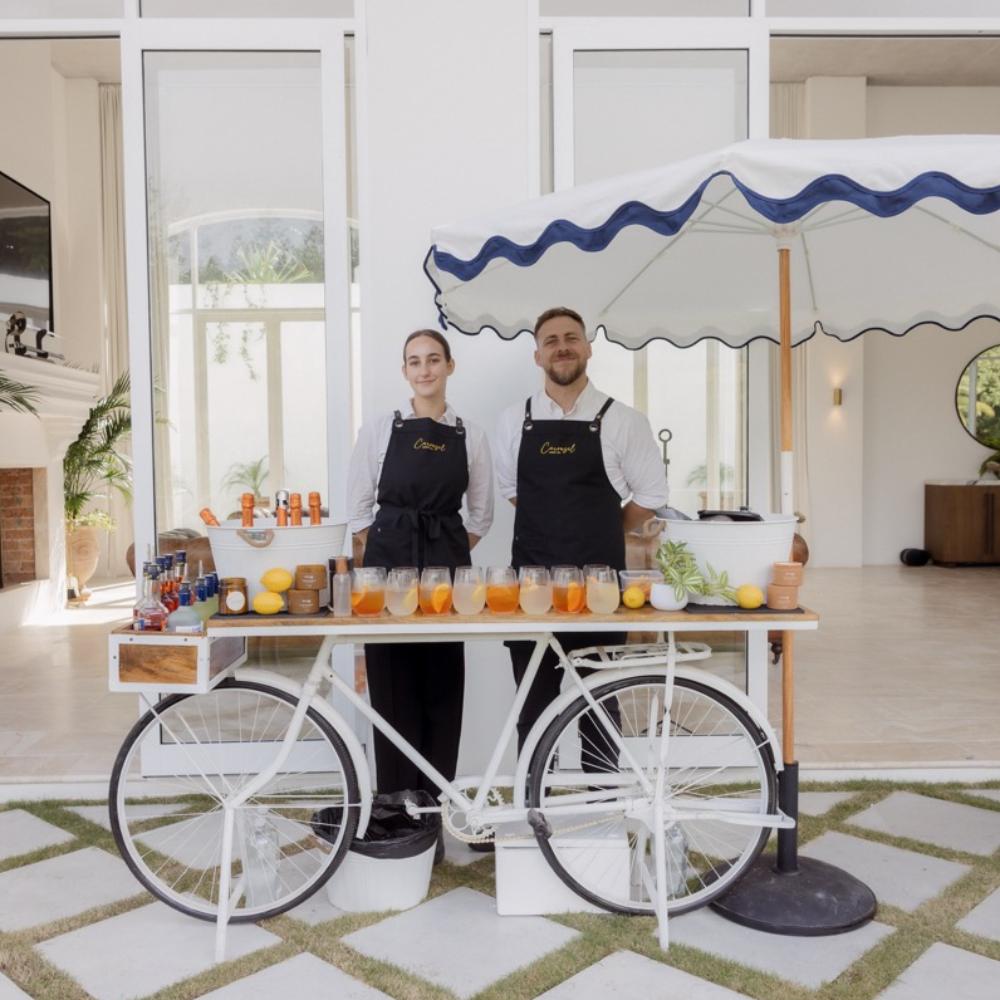 Bicycle Mobile Bar with Umbrella
