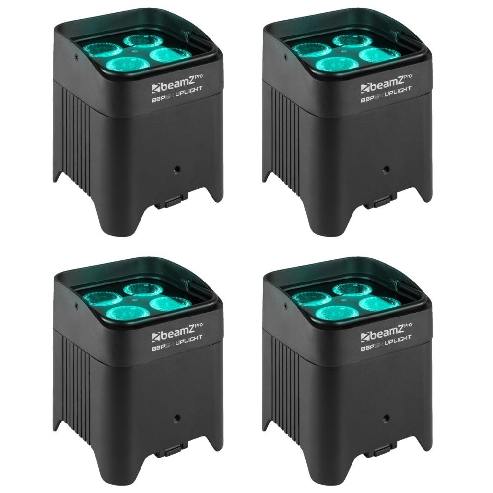 Pack of 4 Beamz BBP54 Battery Uplights