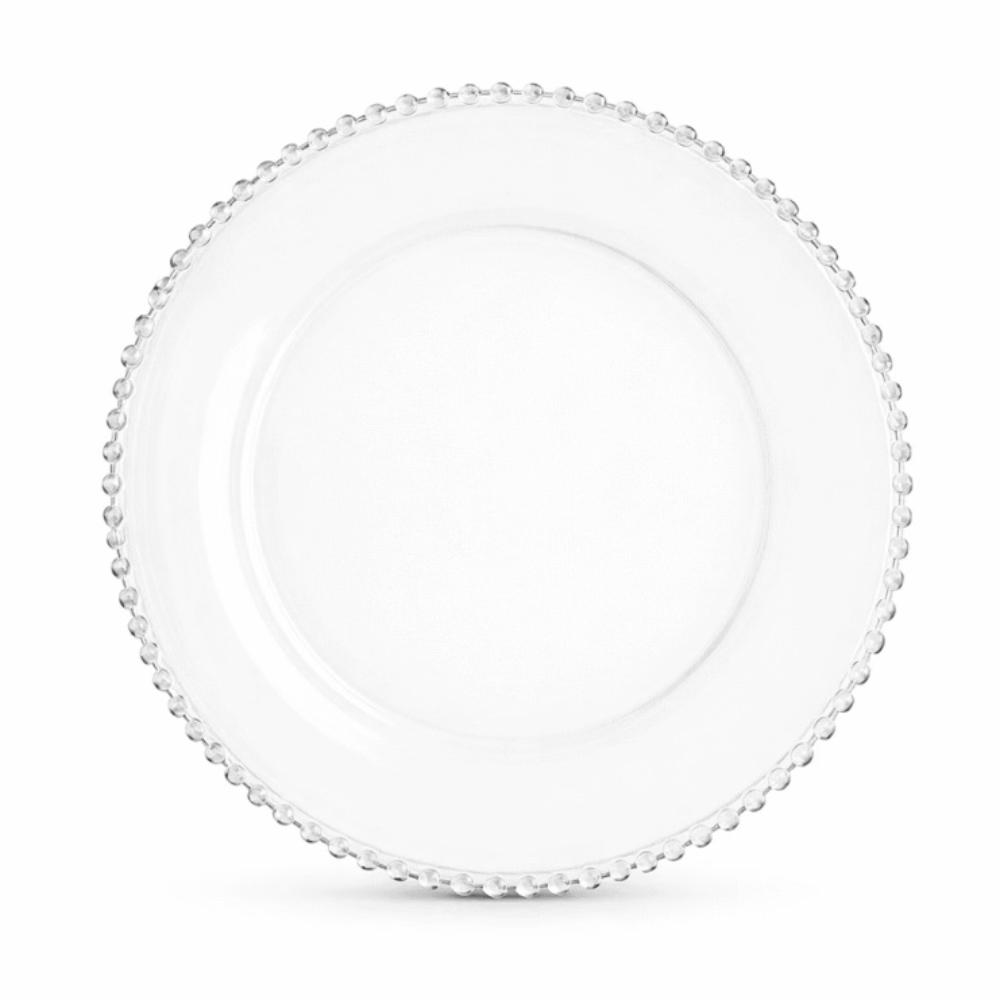 Clear Beaded Charger Plate