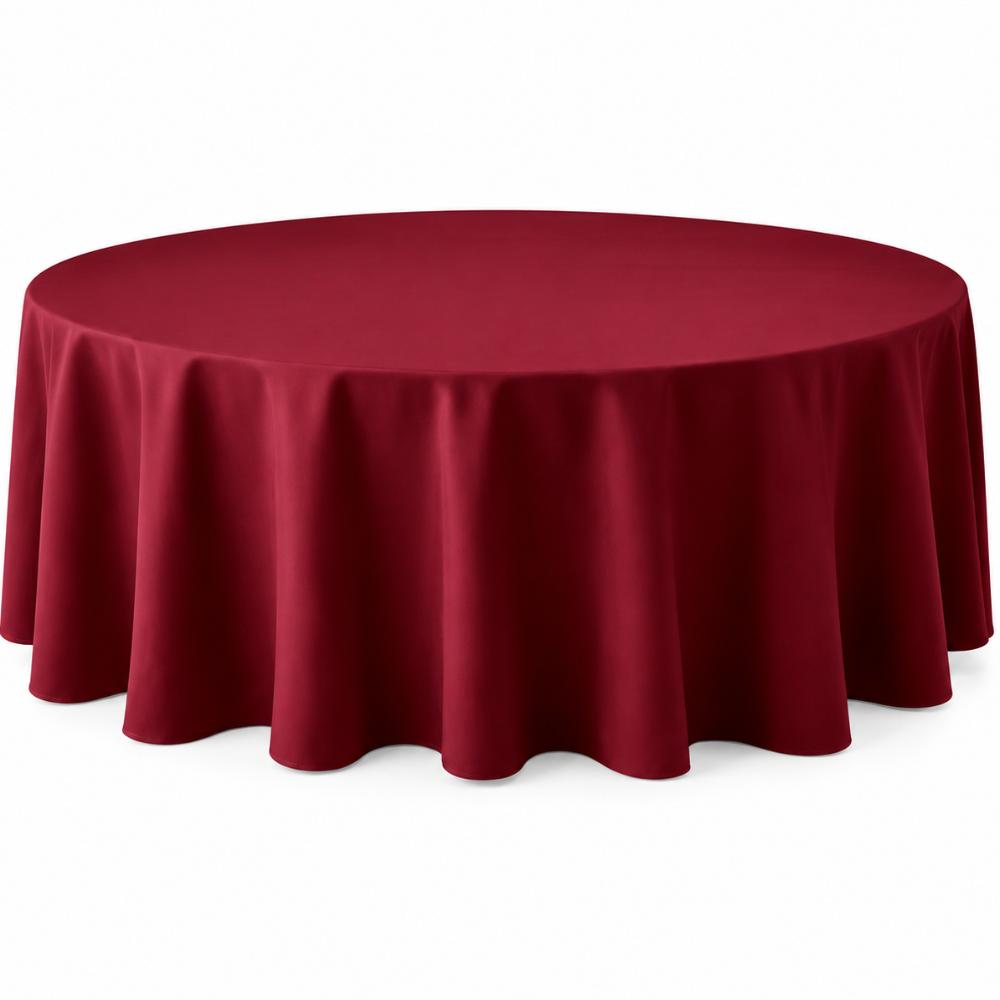 Linen - Burgundy Commercial Tablecloth Round 305cm