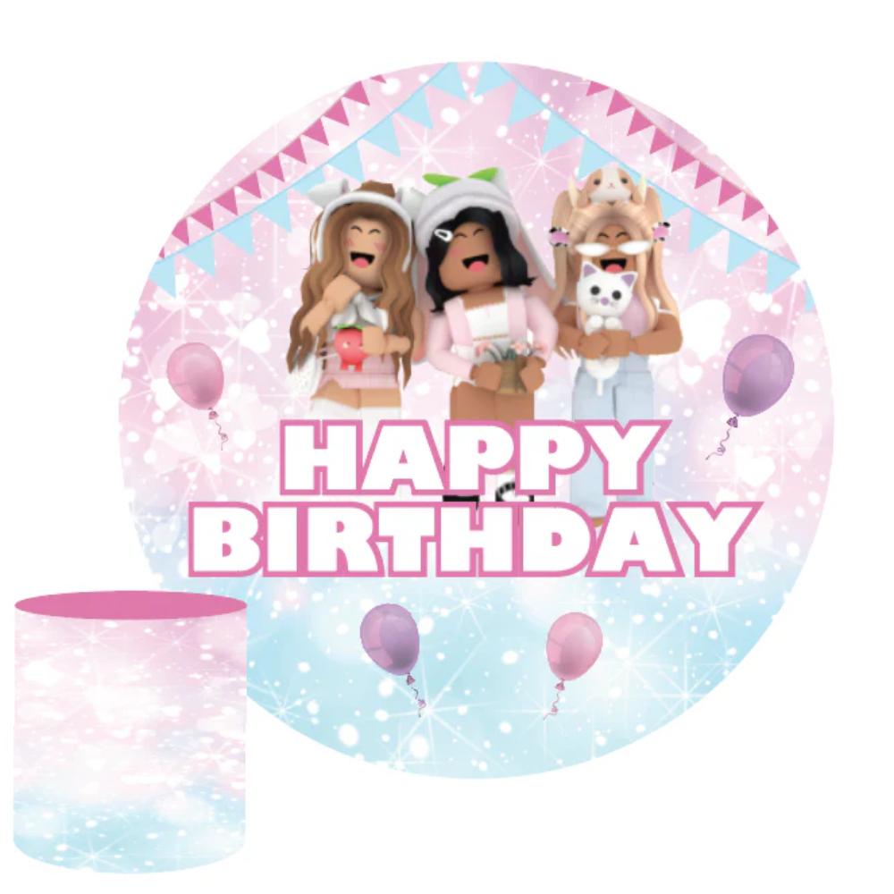 Roblox Girls Round Backdrop Package