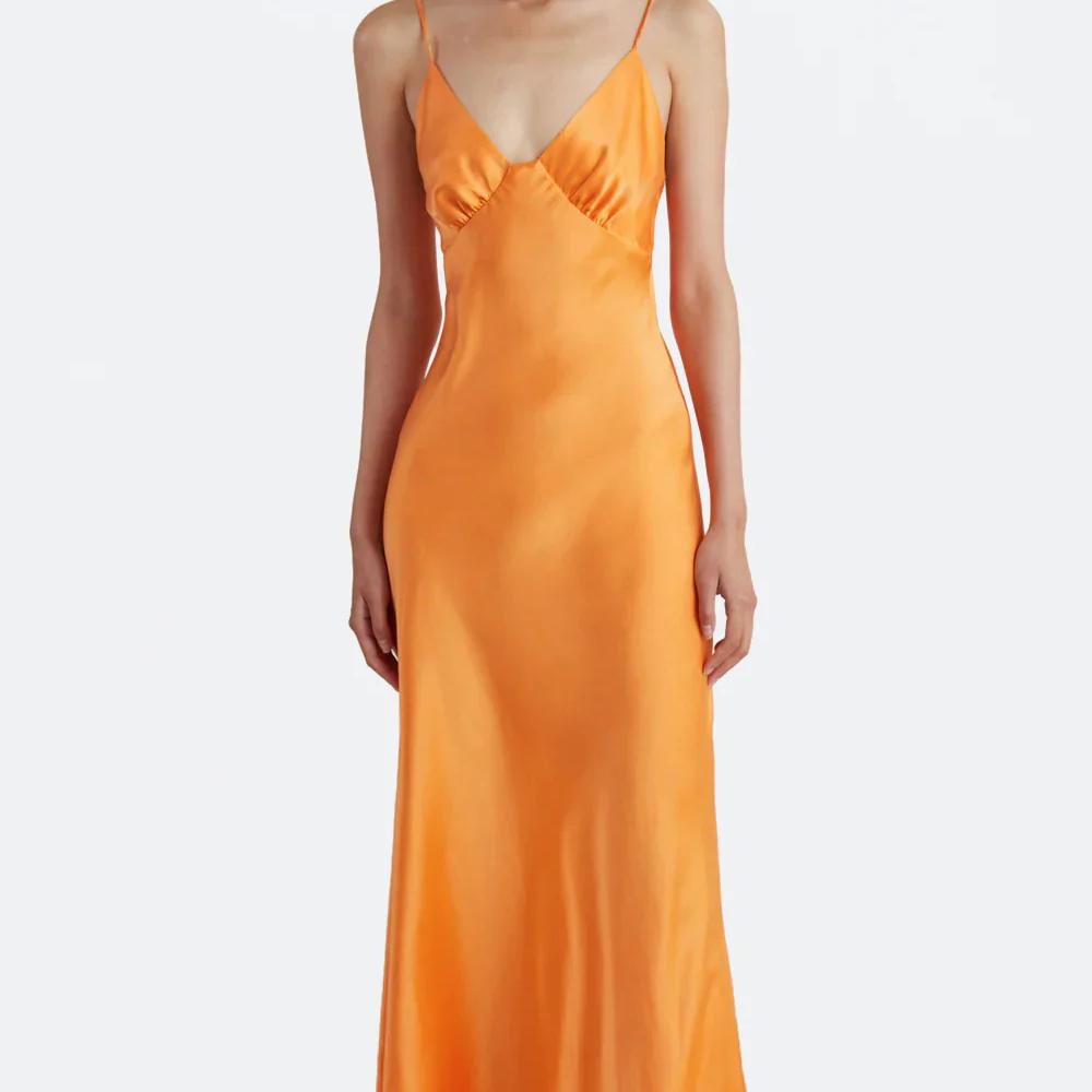 Bec & Bridge Amber V Maxi Dress - Nectarine Orange Size 6