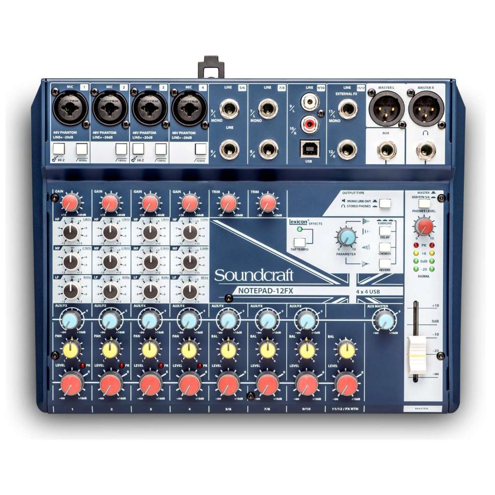 Soundcraft Notepad 12FX Mixer - 4 Mic, 4ST, FX