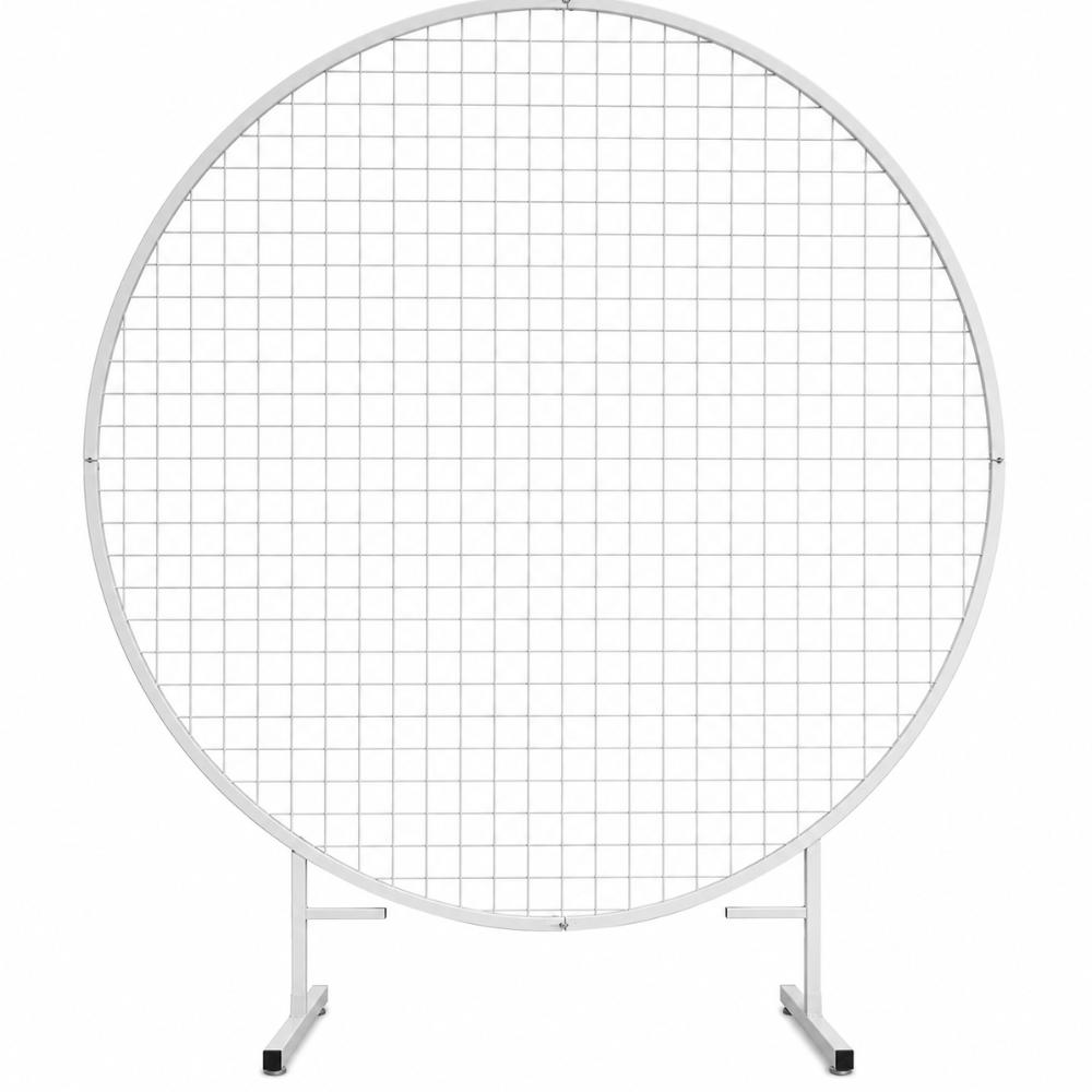 Backdrop -White 2 meters Mesh Circle backdrop Stand