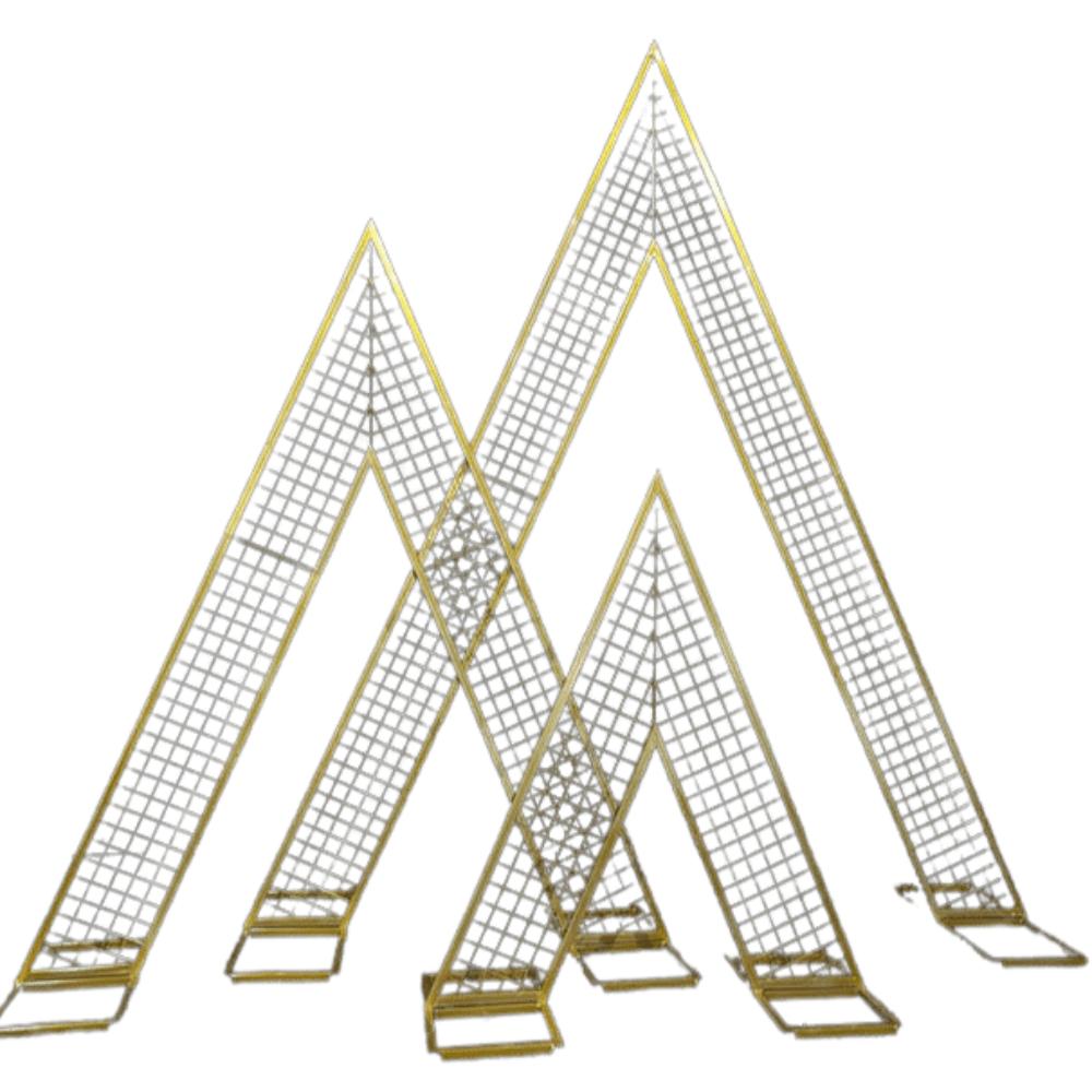 Mesh Frame Backdrop Gold - Triangle