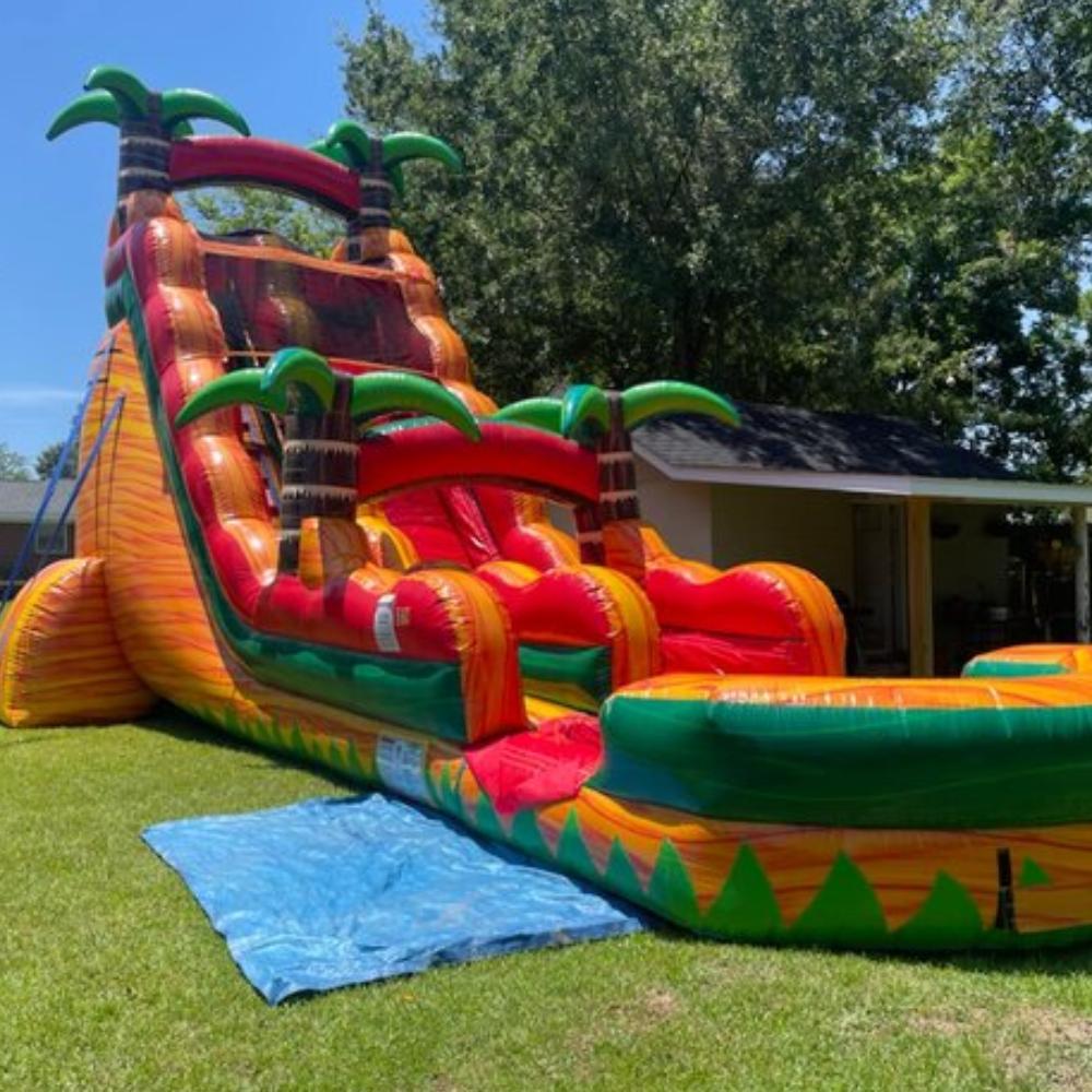Tropical Hot Lava Waterslide Inflatable