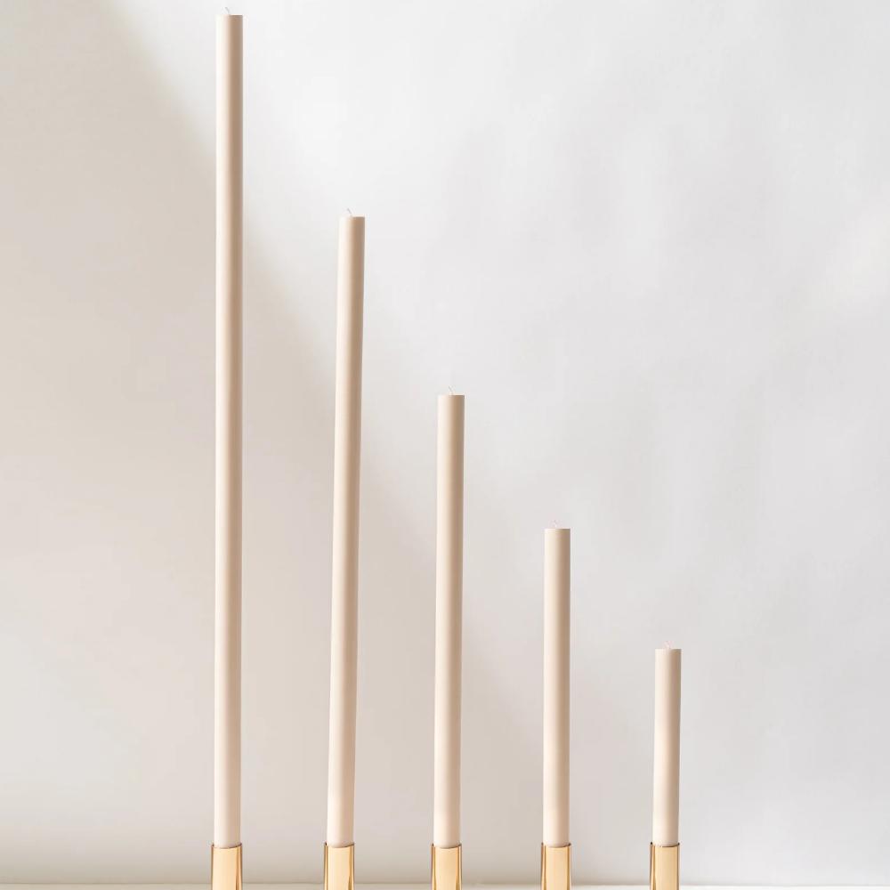 Sand Beige Cathedral Candles