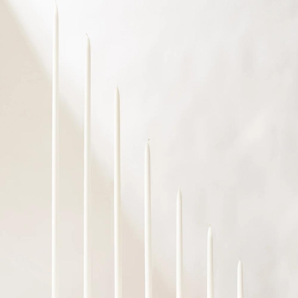 White Taper Candles - 100cm - SINGLE CANDLE