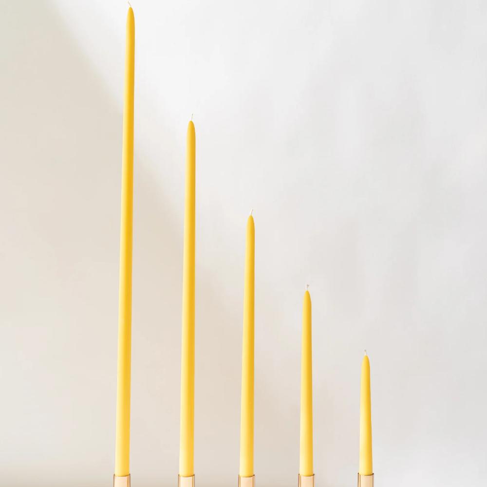 Lemon Yellow Taper Candles
