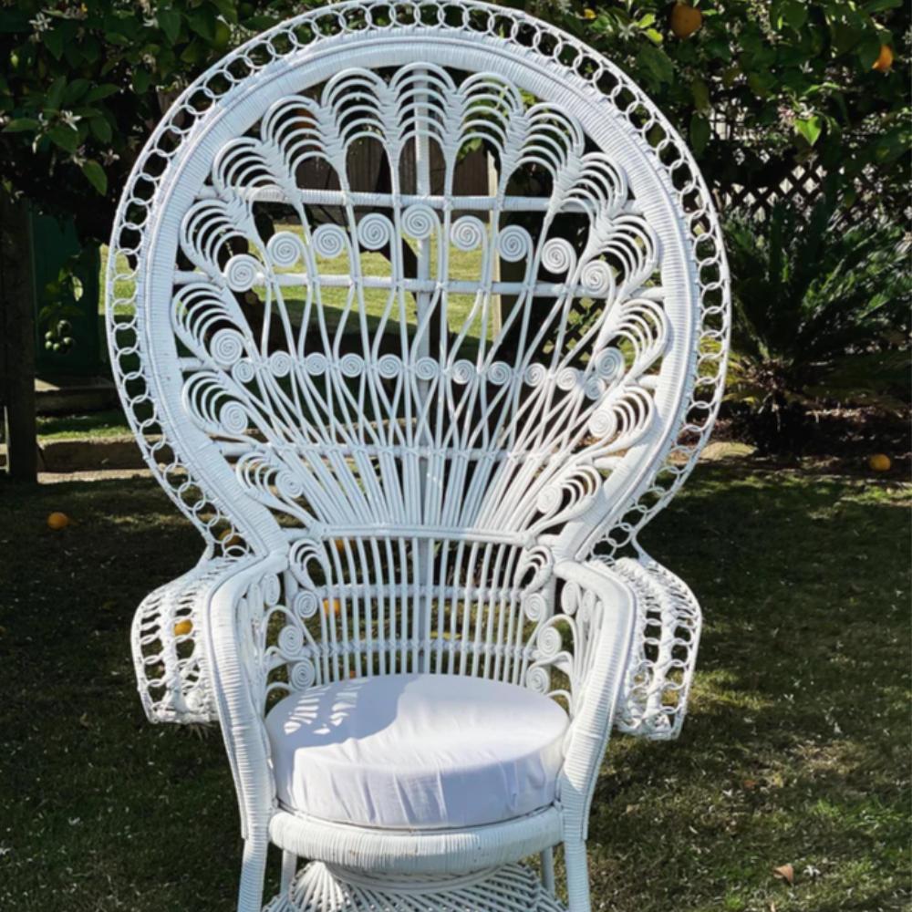 White Boho Chair