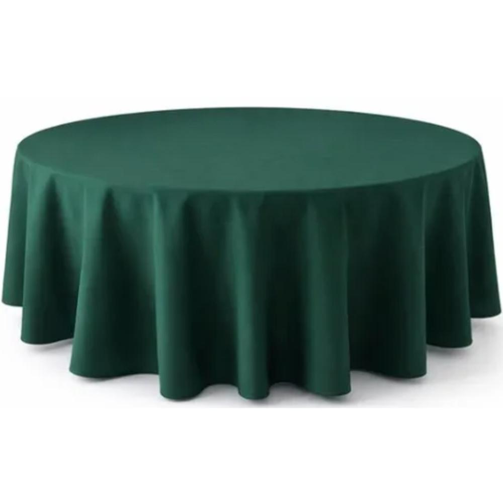 Tablecloth Green 305cm Round  (Commercial Grade, Laundered including professional pressing)