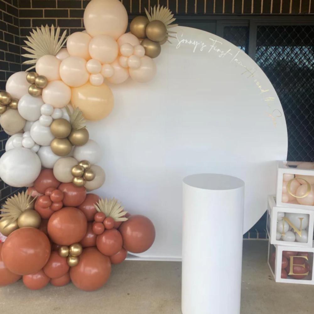 White Round Backdrop