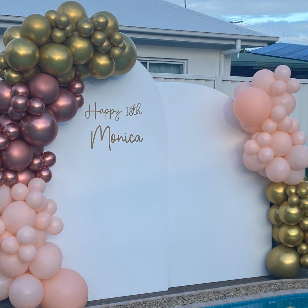 "Double the Classy" Backdrop and Balloon Garland Package