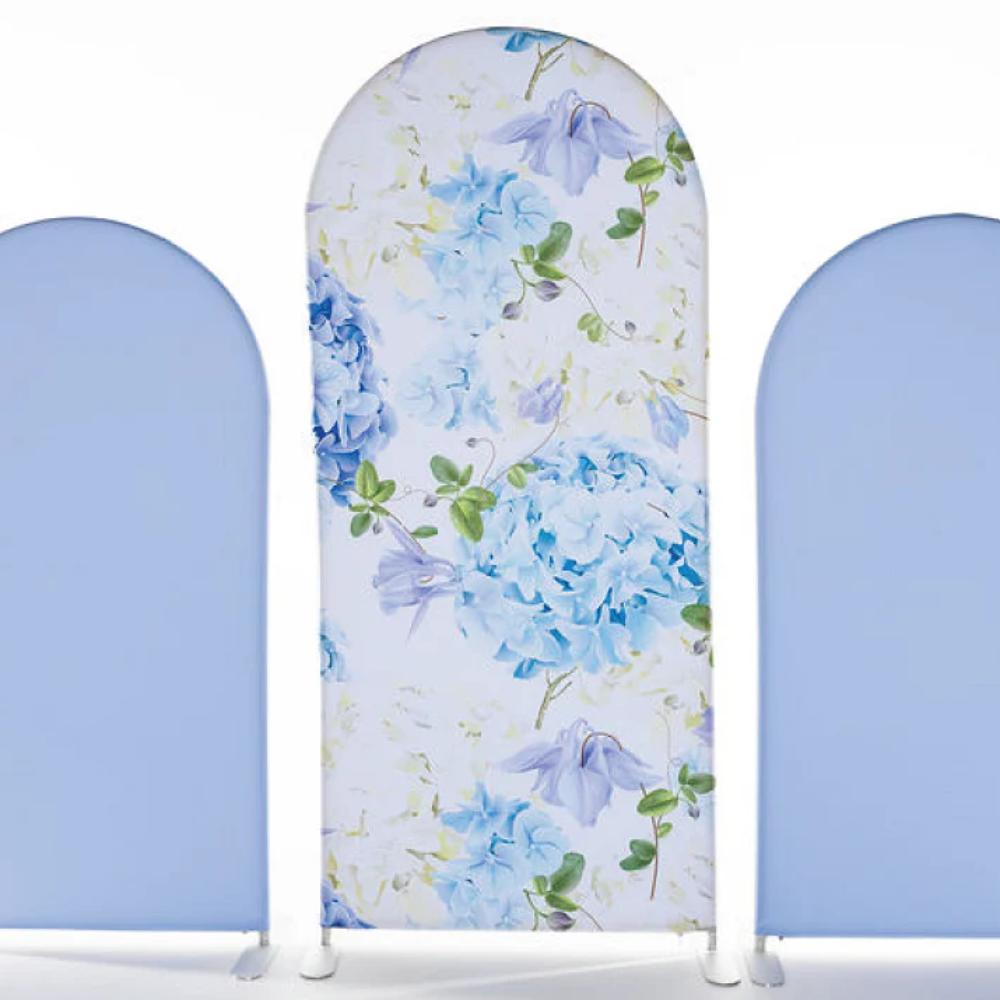 Blue Floral Trio Arch backdrop