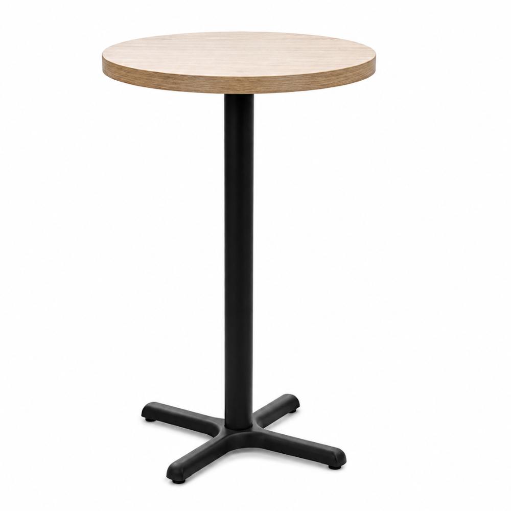 Table - Dry Bar Cocktail Table Light Timber Top and Black Base