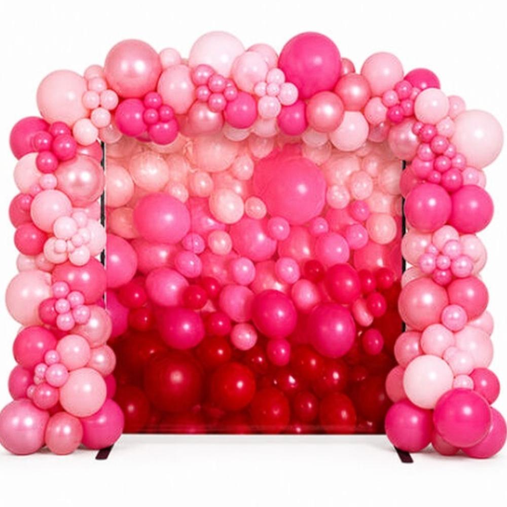 Backdrop with Balloons  'Kate' Range Quality 2450x2450mm Pink Balloon Backdrop with Stand