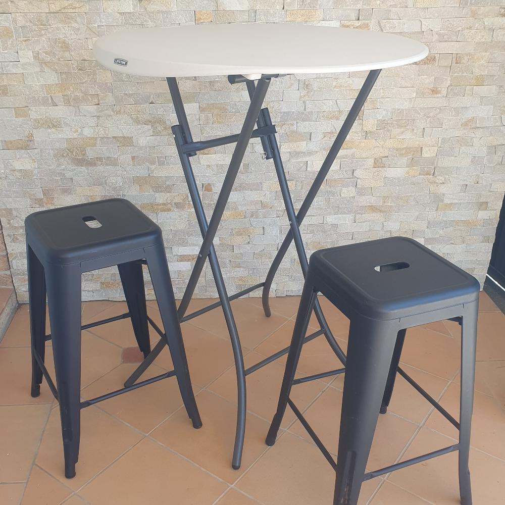 Folding Bar Table - White Top