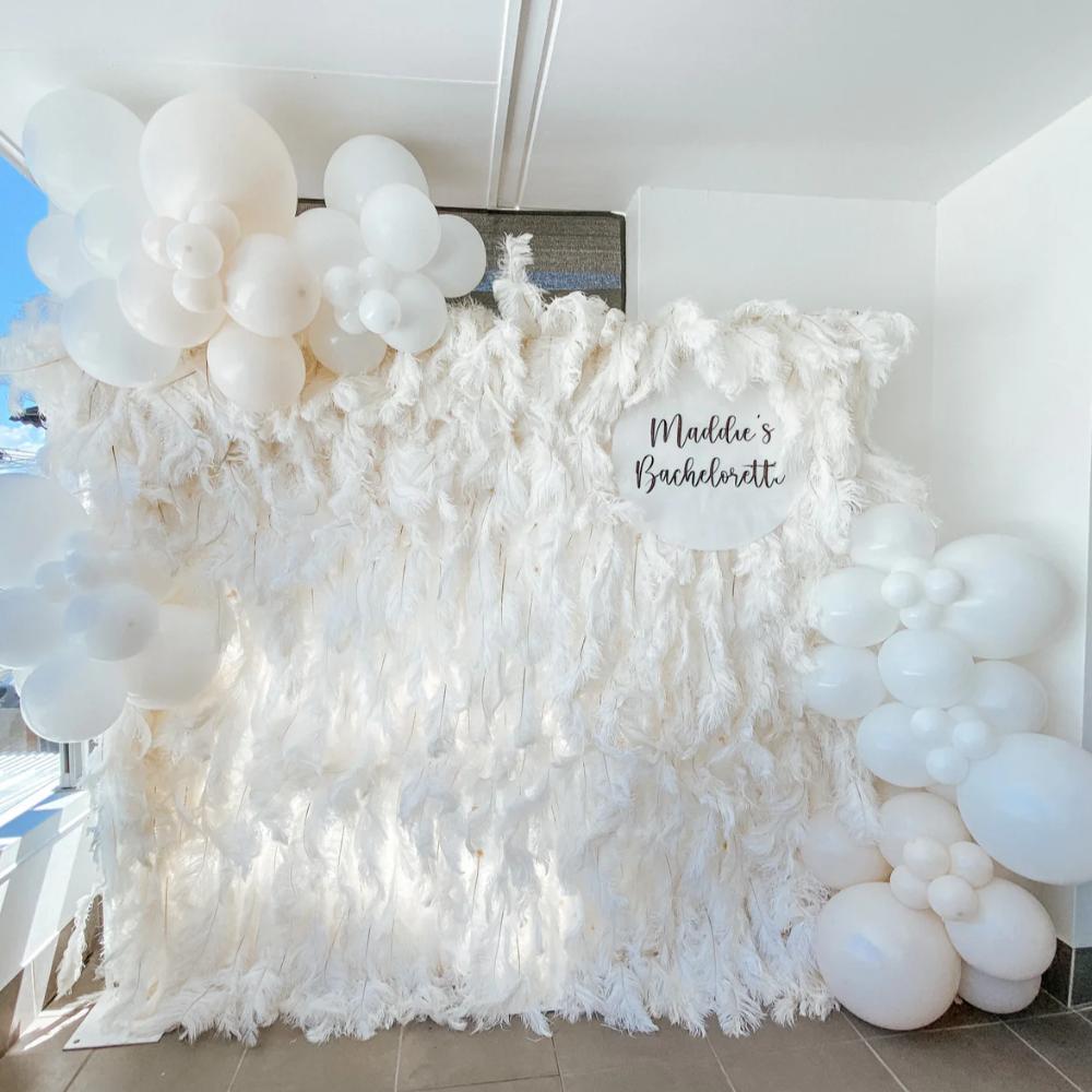White Feather Wall Backdrop