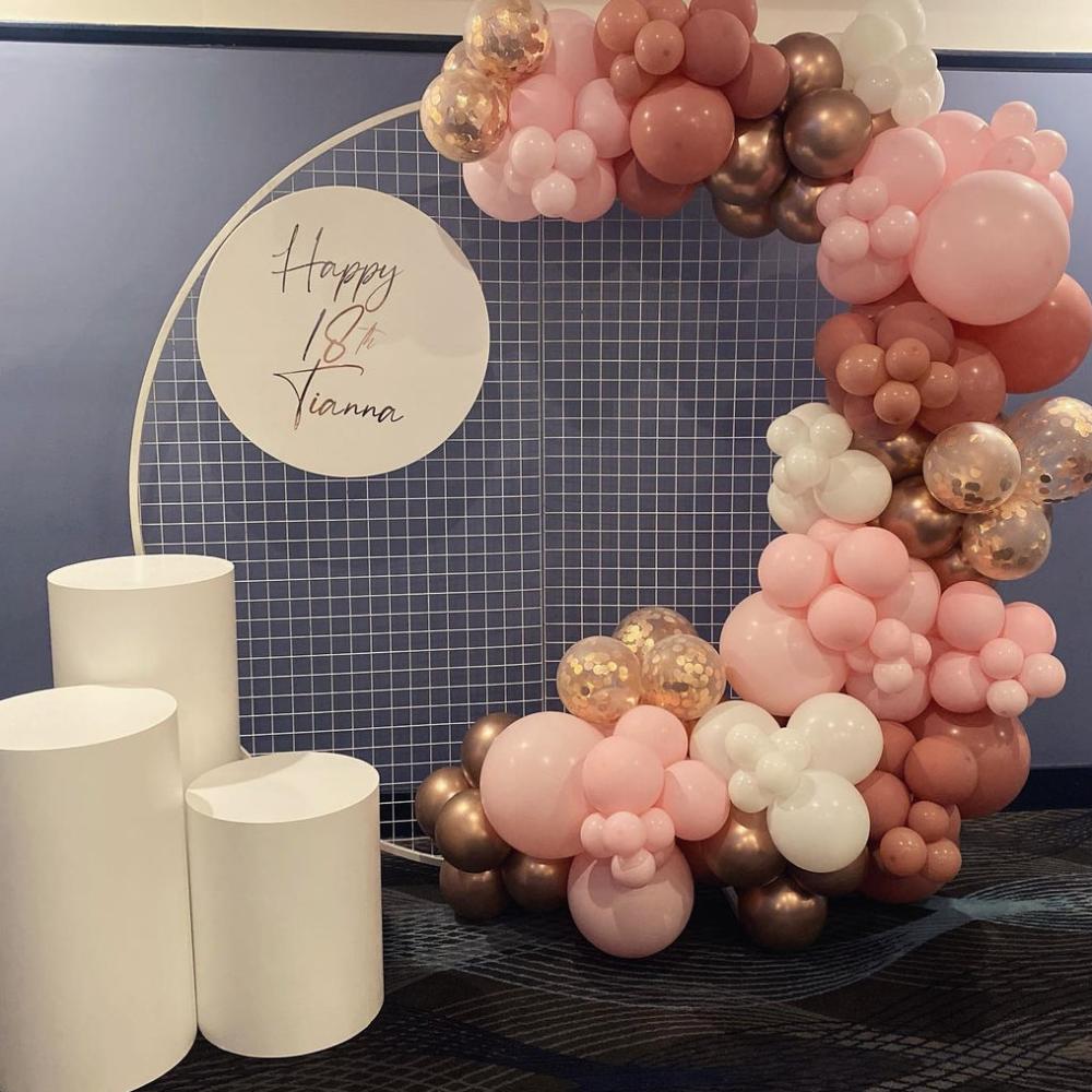 Party Package w/ Balloon Garland, Personalised Sign and Stand