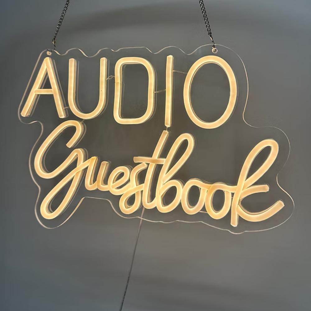 Audio Guestbook neon signs