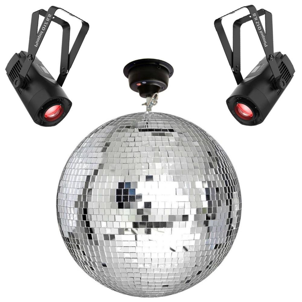 16" (40cm) Mirror Ball Pack with 20w Colour Pinspots