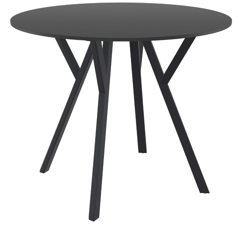 Cafe Table - Max - Black - Round - 800mm